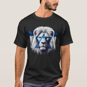 Leeuw van Juda Joodse trots Israël vlag symbool wi T-shirt