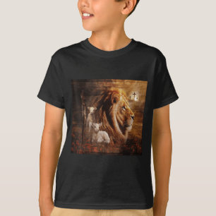 Leeuw Van Juda Lam God Kruis Jezus Licht God  T-shirt