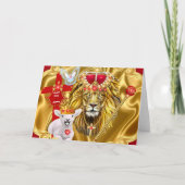 Leeuw Van Juda Lam Van God Wenskaart Kaart (Voorkant)
