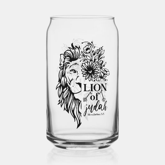 Leeuw van Juda Openbaring 5:5 Christelijk Blikvorm Glas (Achterkant)