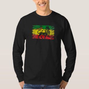 Leeuw van Juda Rasta Ethiopische Reggae Oude Ethio T-shirt