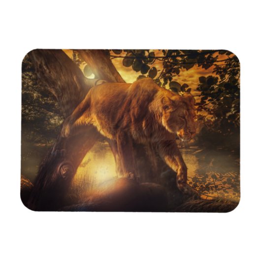 Leeuw van Juda - Rastafara - Reggae Rasta Magnet Magneet (Horizontaal)