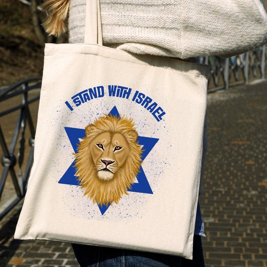 Leeuw van Juda, ster van David. Ik sta achter Isra Tote Bag