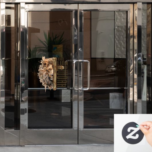 Leeuw van Juda Venster Cling Raamsticker (Kantoordeur)