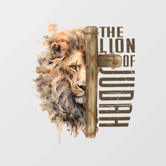 Leeuw van Juda Venster Cling Raamsticker (Vel)