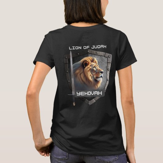 Leeuw Van Juda Yehovah T-shirt (Achterkant)