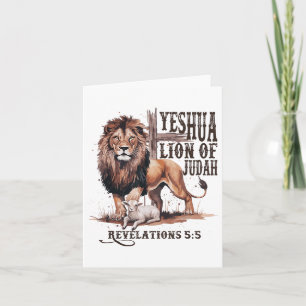 Leeuw van Juda Yeshua Jezus Bijbel Religieus Chris Kaart