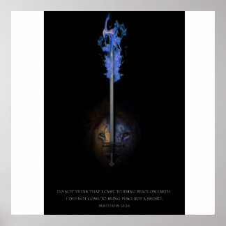 Leeuw van Judah en het zwaard van de rechtheid Poster