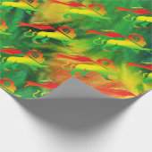 Leeuw van Judah in Rasta-kleuren, dikke kleurstofa Cadeaupapier (Hoek)