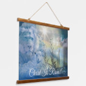 Leeuw van Judah Lam Gods Christelijk Pasen Hangend Wandkleed (Gebogen)