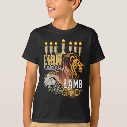 Leeuw van Judah Lamb van Gods T-shirt (Voorkant)