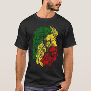Leeuw van Judah Rasta Reggae Music Design T-shirt