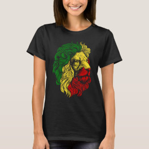 Leeuw van Judah Rasta Reggae Music Design T-shirt