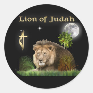 Leeuw van Judah t-shirts en meer Ronde Sticker