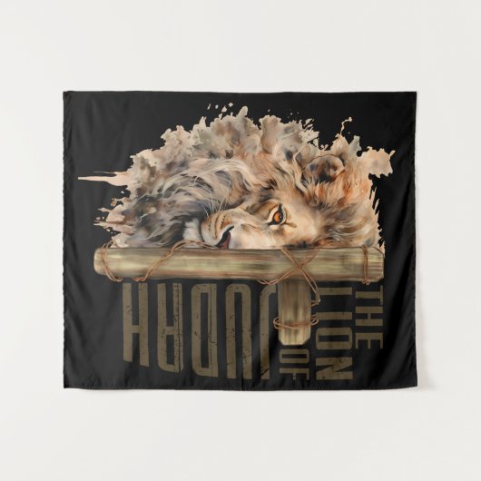 Leeuw van Judah Tapestry Wandkleed (Voorkant (horizontaal))