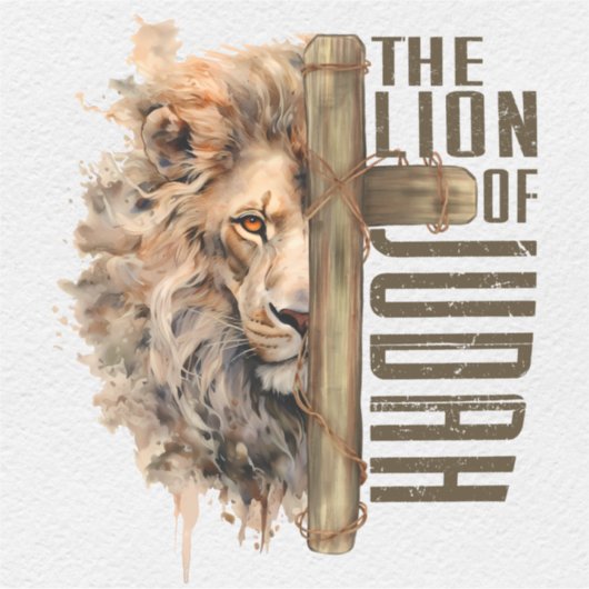 Leeuw van Judah Vinyl Sticker (Voorkant)