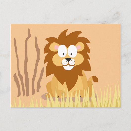Leeuw van mijn werelddierserie briefkaart (Voorkant)