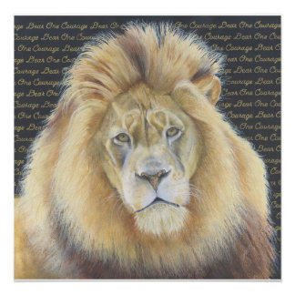 Leeuw van Moed Christelijk Perfect Poster