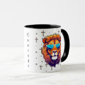 "Leeuw van Moed: Inspirerend Christelijke Mok" Mok (Voorkant rechts)