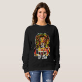 Leeuw van Zion Rasta Reggae Ontwerp Trui (Voorkant volledig)