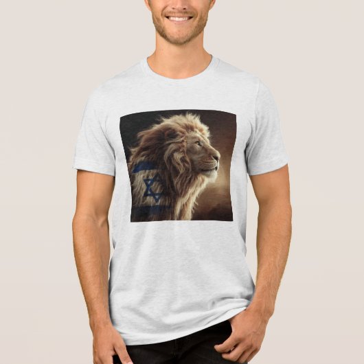 Leeuw van Zion trui Tri-Blend Shirt (Voorkant)