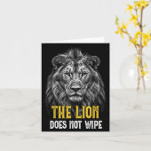 Leeuw Veegt Niet Af - Grappige Leeuw Meme  Kaart (Gele Bloem)
