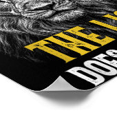 Leeuw veegt niet - Grappige Leeuw Meme Poster (Hoek)