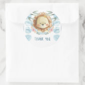 Leeuw Verjaardag Dank u Ronde Sticker (Tas)