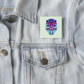 Leeuw Vierkante Button 5,1 Cm (In situ)