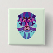 Leeuw Vierkante Button 5,1 Cm (Voorkant)