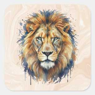 Leeuw Vierkante Sticker