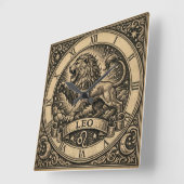 Leeuw Vintage Zodiac Wandklok (Hoek)