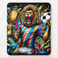 Leeuw Voetbal Kampioen Trofee Voetbal Overwinning