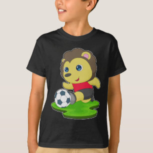 Leeuw Voetballer Voetbal T-shirt