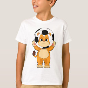 Leeuw Voetbalspeler Voetbal T-shirt