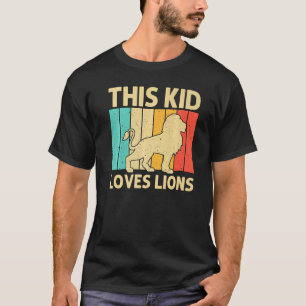 leeuw voor kinderen jongens Afrikaanse Safari dier T-shirt