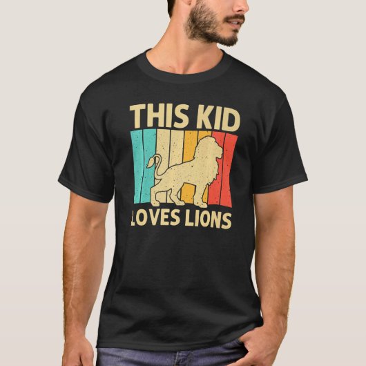 leeuw voor kinderen jongens Afrikaanse Safari dier T-shirt (Voorkant)