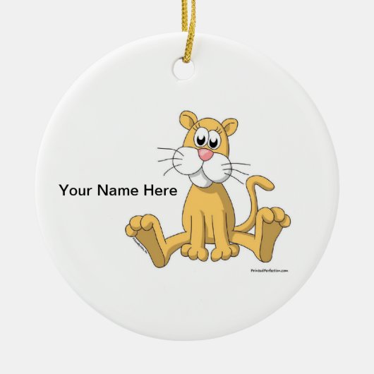 Leeuw - Vrouw Keramisch Ornament (Voorkant)