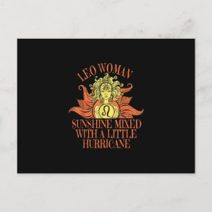 Leeuw Vrouw Sterrenbeeld Juli Augustus Verjaardag Briefkaart