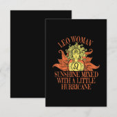 Leeuw Vrouw Sterrenbeeld Juli Augustus Verjaardag Kaart (Voorkant / Achterkant)