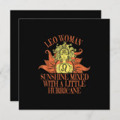 Leeuw Vrouw Zodiac Teken Juli Augustus Verjaardag Kaart (Voorkant / Achterkant)