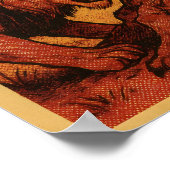 Leeuw vs Hyena – Comicpaneel met oorlogsgebied Poster (Hoek)