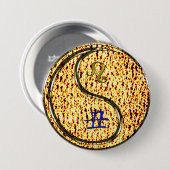 Leeuw & Vuur Os Ronde Button 7,6 Cm (Voorkant /achterkant)