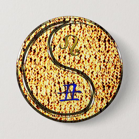 Leeuw & Vuur Os Ronde Button 7,6 Cm (Voorkant)