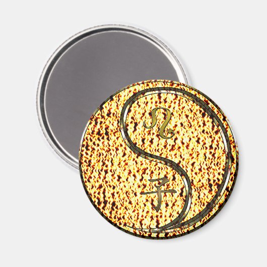 Leeuw & Vuur Rat Magneet (Voorkant / Achterkant)