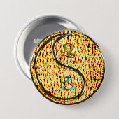 Leeuw & Vuur Slang Ronde Button 7,6 Cm (Voorkant /achterkant)