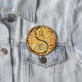 Leeuw & Vuur Slang Ronde Button 7,6 Cm (In situ)