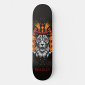 Leeuw Warrior Aangepaste Gepersonaliseerde Naam Persoonlijk Skateboard (Voorkant)