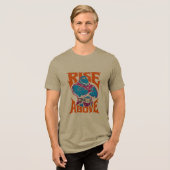 Leeuw Warrior T-shirt met Rise Above (Voorkant volledig)
