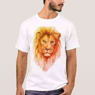 Leeuw Water Kleur Kunst T-shirt